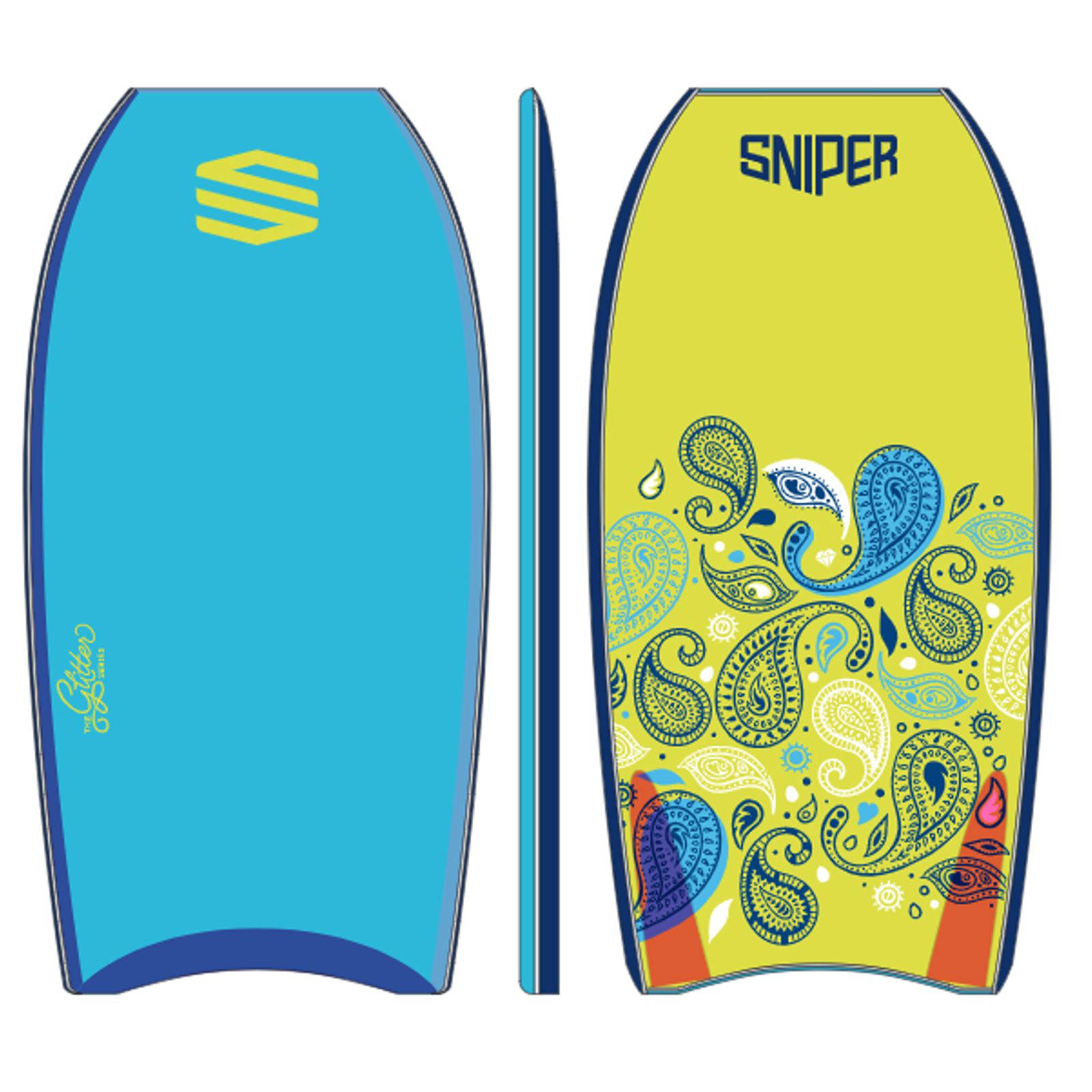SNIPER Bodyboard Girls Cashmeere PE 38 Blau Gelb