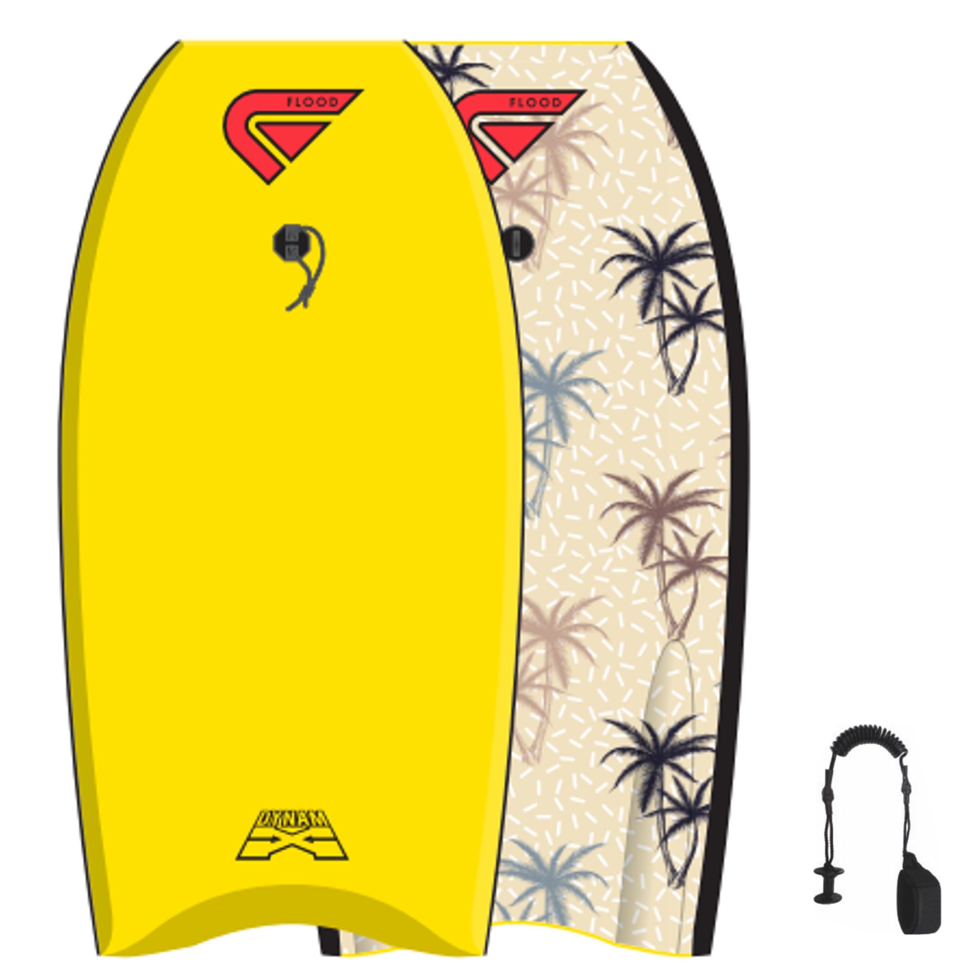 FLOOD Bodyboard Dynamx Stringer 41 Gelb Palm