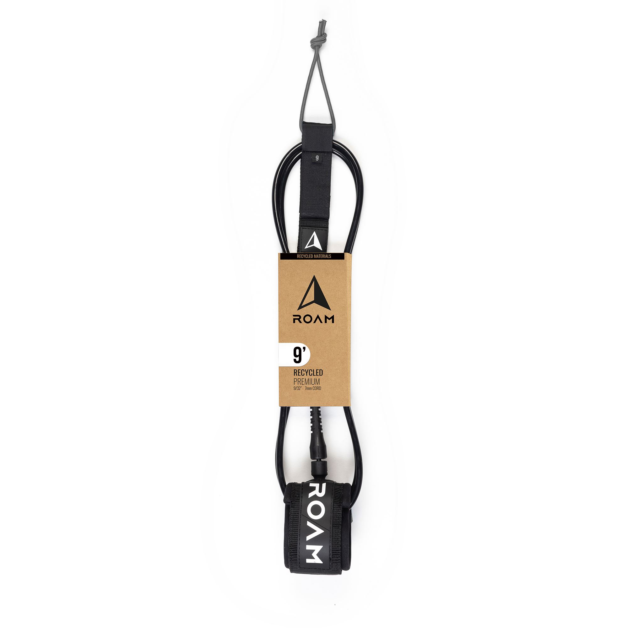 ROAM Surfboard Leash recycelt 9.0 Schwarz